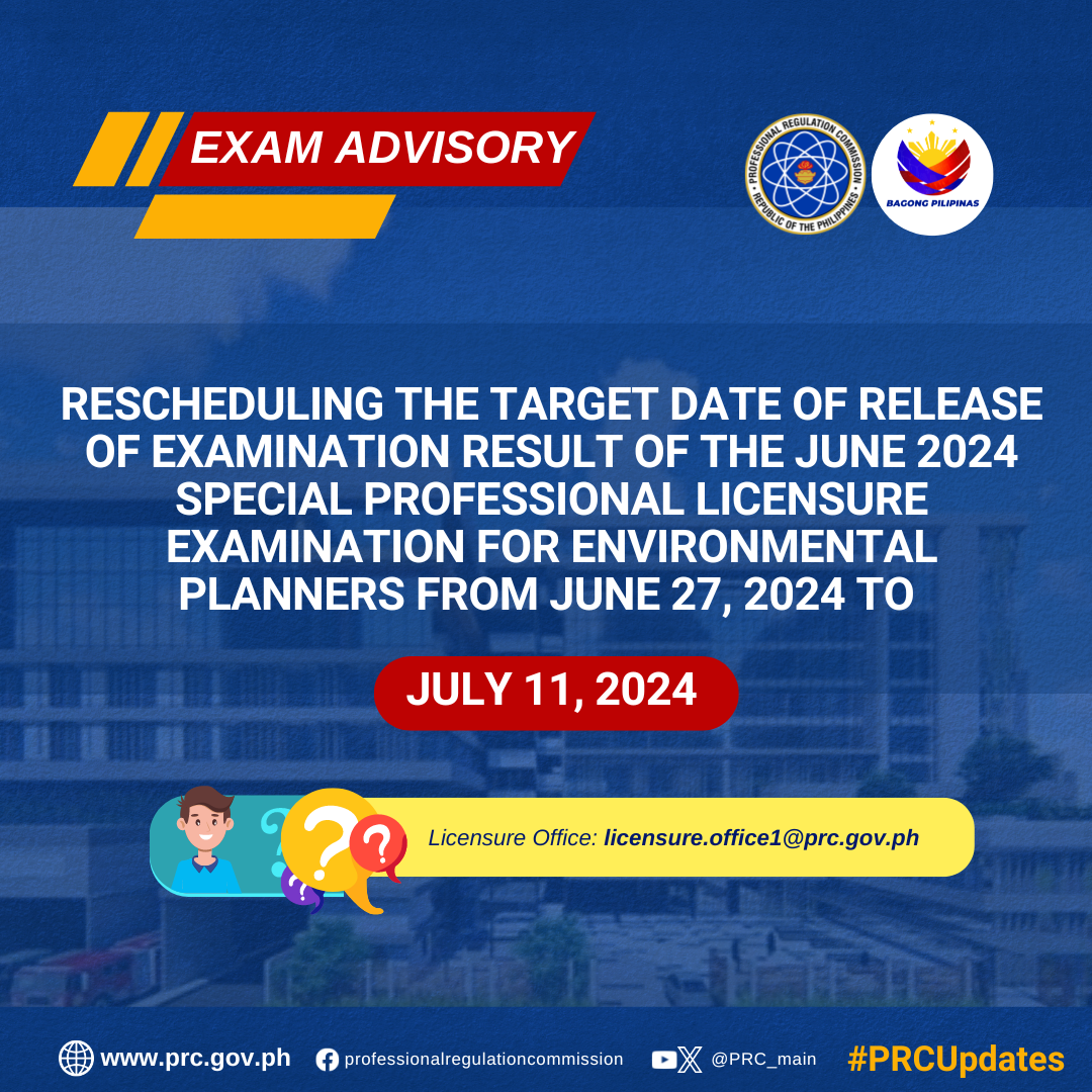 Rescheduling the Target Date of Release of Examination Result of the June 2024 Special